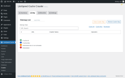 Page screenshot: LiteSpeed Cache &rarr; Crawler &rarr; Map