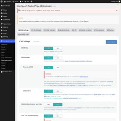 Page screenshot: LiteSpeed Cache &rarr; Page Optimization