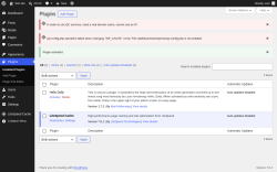 Page screenshot: Plugins &lsaquo; Test site &mdash; WordPress