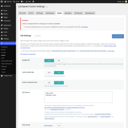 Page screenshot: LiteSpeed Cache &rarr; Cache &rarr; ESI