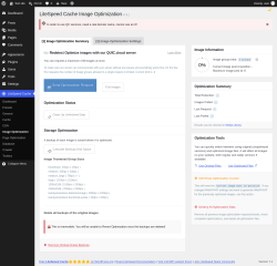 Page screenshot: LiteSpeed Cache &rarr; Image Optimization