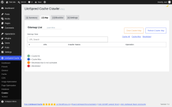 Page screenshot: LiteSpeed Cache &rarr; Crawler &rarr; Map