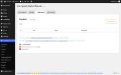 Page screenshot: LiteSpeed Cache &rarr; Crawler &rarr; Blocklist