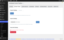 Page screenshot: LiteSpeed Cache &rarr; Toolbox &rarr; Import / Export