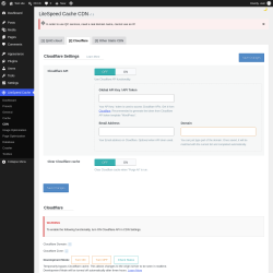 Page screenshot: LiteSpeed Cache &rarr; CDN &rarr; Cloudflare