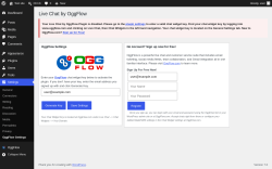 Page screenshot: Settings &rarr; OggFlow Settings