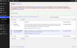 Page screenshot: Plugins &lsaquo; Test site &mdash; WordPress