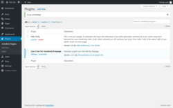 Page screenshot: Plugins &lsaquo; Test site &mdash; WordPress