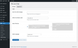 Page screenshot: Settings &rarr; FB Live Chat