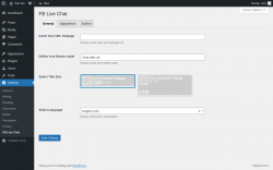 Page screenshot: Settings &rarr; FB Live Chat