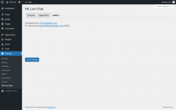 Page screenshot: Settings &rarr; FB Live Chat &rarr; Author