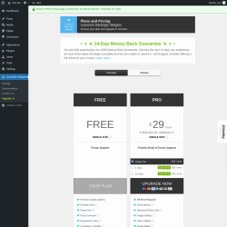 Page screenshot: Livemesh Widgets → Upgrade  ➤