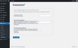Page screenshot: Settings → LiveSession