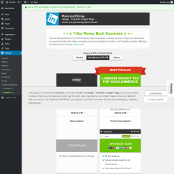 Page screenshot: Settings → Upgrade  ➤