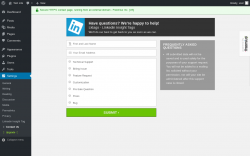 Page screenshot: Settings → Contact Us