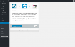 Page screenshot: Linkedin Insight Tags Settings ‹ Test site — WordPress