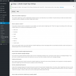 Page screenshot: Settings → Linkedin Insight Tag → FAQ