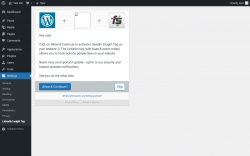Page screenshot: Linkedin Insight Tags Settings ‹ Test site — WordPress