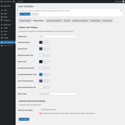 Page screenshot: Loan Calculator → Display Settings