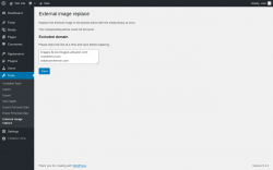 Page screenshot: Tools → External image replace