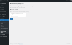 Page screenshot: Tools → External image replace
