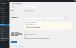Page screenshot: Settings → Locations & Areas