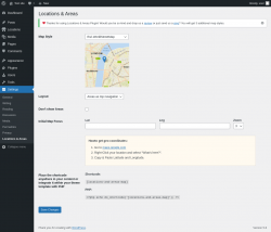 Page screenshot: Settings → Locations & Areas