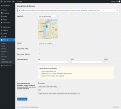 Page screenshot: Settings → Locations & Areas