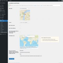 Page screenshot: Settings → Locations and Areas