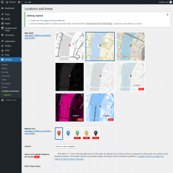 Page screenshot: Settings → Locations and Areas