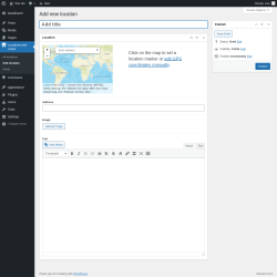 Page screenshot: Locations and Areas → Add location