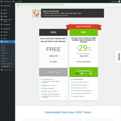 Page screenshot: Settings → Upgrade  ➤