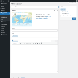Page screenshot: Locations and Areas → Add new location