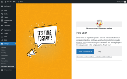 Page screenshot: Locations and Areas ‹ Test site — WordPress
