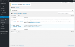 Page screenshot: Plugins &lsaquo; Test site &mdash; WordPress