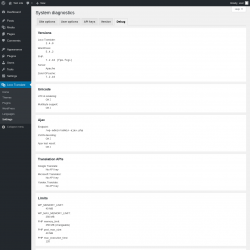 Page screenshot: Loco Translate &rarr; Settings &rarr; 
            Debug 
        