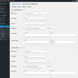 Page screenshot: Loco Translate &rarr; WordPress &rarr; 
            Advanced 
        