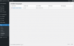 Page screenshot: Loco Translate &rarr; Languages