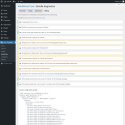 Page screenshot: Loco Translate &rarr; WordPress &rarr; 
            Debug 
        