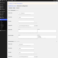 Page screenshot: Loco Translate &rarr; WordPress &rarr; 
            Advanced 
        