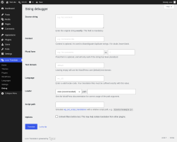 Page screenshot: Loco Translate &rarr; Debug