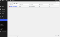 Page screenshot: Loco Translate &rarr; Languages