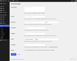 Page screenshot: Loco Translate &rarr; Debug