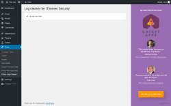 Page screenshot: Tools → ITSec Log Cleaner