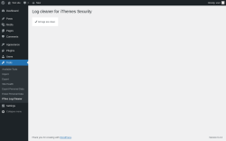 Page screenshot: Tools → ITSec Log Cleaner