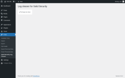 Page screenshot: Tools → Solid Security Log Cleaner
