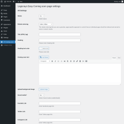 Page screenshot: LR Coming soon
