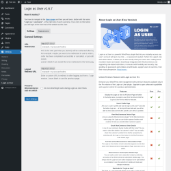 Page screenshot: Settings → Login as User