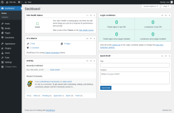 Page screenshot: Dashboard ‹ Test site — WordPress