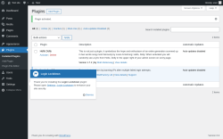 Page screenshot: Plugins ‹ Test site — WordPress